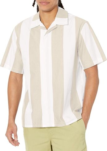 Calvin Klein Men's Stripe Easy Camp Shirt in Saudi Arabia