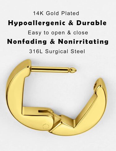 316L Surgical Steel Earrings Small Hoop Earrings for Women Trendy Cuff Earrings Huggie Stud Small Huggie Earrings for Women Stainless Steel Earrings for Women Stainless Steel Huggie Earrings in Saudi Arabia