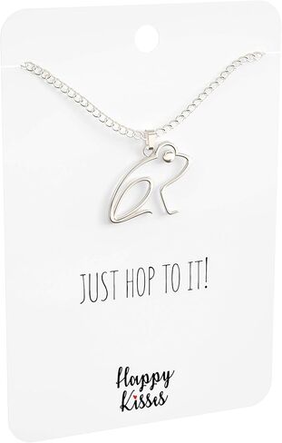 قلادة الضفدع - هدية قلادة لطيفة مع بطاقة رسالة "Just Hop To It!" in Kuwait