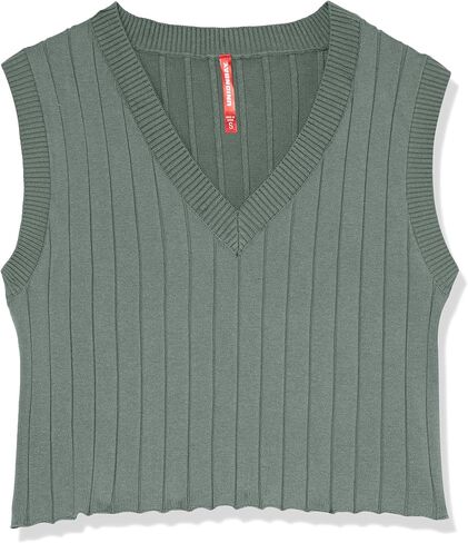 Unionbay Women's Cropped V-Neck Sleeveless Sweater, Windsurf, Medium in Saudi Arabia