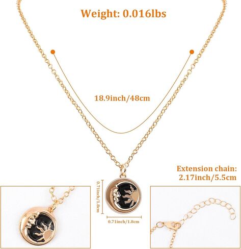 النار خنفساء فراشة الحب القلب قلادة القلائد للنساء الفتيات، الذهب مطرز سلسلة قلادة الذكرى عيد ميلاد مجوهرات أبيض أسود in Kuwait