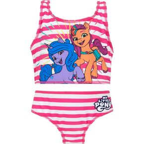 My Little Pony Girls Tankini Swimsuit | Girls 2 Piece Bathing Suit | Girls Swim Set | Girls Swimwear