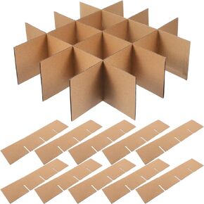 iplusmile Glass Dividers for Moving Boxes, 6pcs /1 Set Cardboard Moving Box Dividers Dish Packing Moving Boxes Corrugate Dividers fits in Box for Packing Shipping, 16 Grids