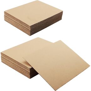 SHEUTSAN 100 Pack 11 x 14 x 1/16 Inch Brown Corrugated Cardboard Sheets, 1.5 mm Thick Flat Cardboard for Packing, DIY Crafts, Mailing