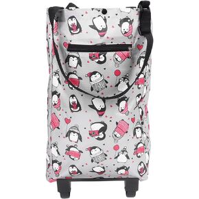 HURRISE Foldable Shopping Cart for Groceries, Portable Grocery Cart Utility Lightweight Stair Climbing Shopping Carts with Wheel and Waterproof Removable Bag for