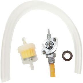 Singlac Generator Fuel Tank Shut off Valve 28-1783-V M10X1.25 Silver Replacement for 2 Stroke Engine Motorized Bicycle Bike