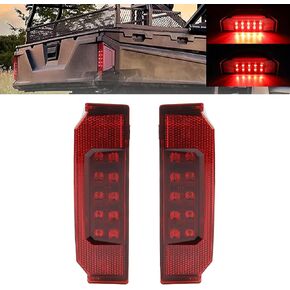 Dasbecan 2Pcs UTV Tail Light Assembly Red LED Taillight Rear Brake Stop Light Running Light Compatible with Polaris Ranger 570 Full Size XP 900 RGR GENERAL 1000 Rear Tail Light 2013-2019 2412774