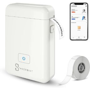 Standpoint Label Maker Machine with Tape: Portable Bluetooth Thermal Label Printer for Easy Organization - Wireless, Inkless & High-Resolution for Home, School, Office Supplies