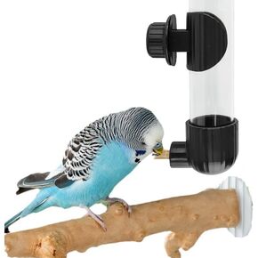 Automatic Bird Water Dispenser 7.43 Oz Hanging Parrots Drinker Waterer Medium Large Birds Water Feeder for Canary Cockatiel