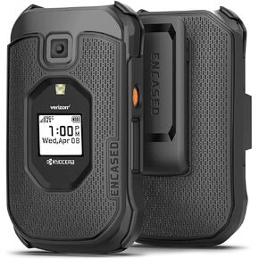 Encased DuraClip for Kyocera DuraXV Extreme/DuraXE Epic Belt Clip Case, Slim Fit Cover with Holster (Black)