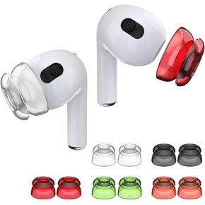 [5 Pairs]for AirPods 2/AirPods 3 Ear Tips Covers(Soft Silicone), Woocon AirPods Silicone Ear Covers Accessories Compatible with AirPods 3rd Generation & AirPods 2 & AirPods1 [Not Fit in Charging Case]