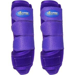 Horse Sports Medicine Front Back Leg Splint Bell Boots Glitter 4184
