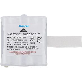 Kastar 1-Pack BATT6R Battery 4.8V 1000mAh Replacement for Midland Two-Way Battery BATT-6R, BATT6R, AVP-8, AVP8 2-Way Radio Battery and 6R-US, 6RUS, ARAD0142, RBZ303MI