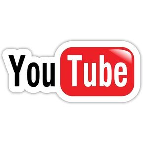 YouTube You Tube sticker decal 6" x 3"