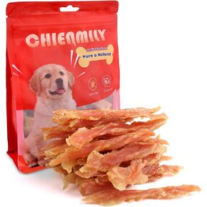 Dog Treats Chicken Jerky Strips, All Natural Human Grade Puppy Chew, for Small Medium and Large Dogs, 11.6 oz