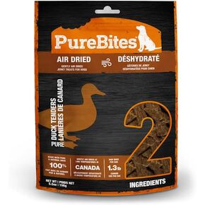 PureBites Duck Jerky Dog Treats, 2 Ingredients, Made in Canada, 5.5oz