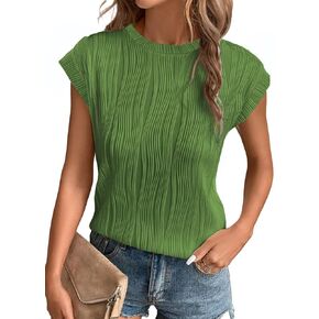 Heymiss Womens Summer Tops Short Sleeve Shirts Loose Casual Basic T-Shirt Blouses Crewneck S-2XL