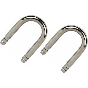 2Pcs Stainless Steel Aquarium U-Shape Tubes Fish Tank Air Pump co2 Oxygen System U-Shape Tube Connector Aquarium Accessories, Silver