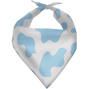 Jeiento Cute Cow Print Dog Bandanas for Medium Sized Dogs Valentines Day Scarves Daily Bibs Pets Scarf Triangle Bibs Kerchief Collapsible for Puppy Bandanas Accessories