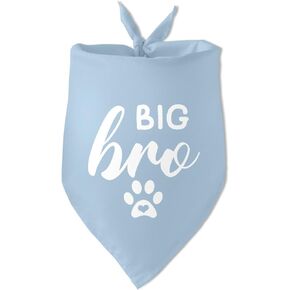 Big Brother Blue Dog Bandana - Pregnancy Announcement & Gender Reveal Photo Prop Accessory for Dog Lovers