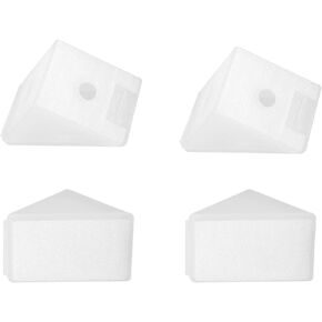 21x21x17mm(LxWxH) Plastic Corner Brackets -10Pack - Good for Furniture Repairing - 2 Holes L Shape Right Angle Brace - White