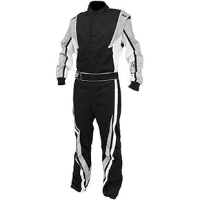 K1 Race Gear Unisex Adult Custom Racing Safety Products, Black/White/Grey, 3X-Large US
