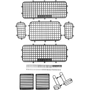 SUNGOOYUE RC Metal Window Mesh, Simulation Prevent Scratching RC Car Defender Window Guard, RC Body Protection Mesh for TRX4 RC Cars