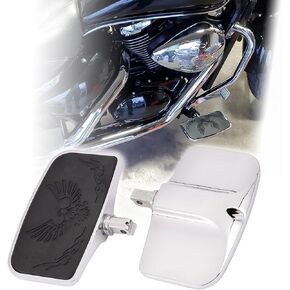 Kinglemc Front Rear Rider Passenger Floorboard FootPeg for Victory/Indian (Eagle, Black)