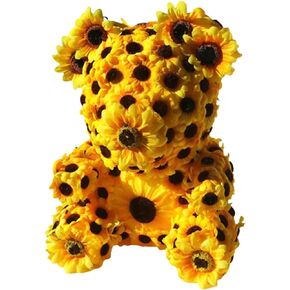 GYORI Realistic Sunflower Bear Doll Ornament and Home Decor