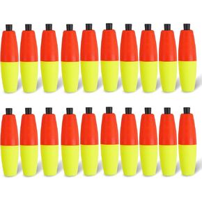 20PCS Peg Floats Fishing Bobbers Cigar Slip Fishing Corks Bobbers Fishing Float Fishing Foam Float with Pipe Plug for Saltwater Fishing