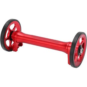 Qiilu Brompton Wheel Extender Brompton Aluminum Alloy Rubber Easy Wheel Extension Bar High Strength Lightweight Telescopic Folding Bike Extension Rod for Brompton 3Sixty