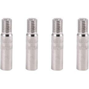 X AUTOHAUX 4 Pcs 39mm Screw-on Valve Cap Stem Extension Wheel Tire Cap Extender Adapter for Auto Car Truck Chrome Plated Brass