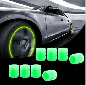 4pcs LED Tire Valve Cover Lights - Glow in The Dark Tire Valve Caps, Wheel Neon Lights, Glow in The Dark Car Wheel Exterior Accessories - for Cars, SUVs, Trucks, Motorcycles, Bikes - Red