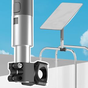 Starlink V2 RV Ladder Mount, Starlink V2 Mount for Roof Rack, All Aluminum Alloy Starlink Mount with Pipe Adapter for RV, Load-Bearing 200lbs, Installation Range 0,8-1.17" for RV Ladder/Car Rack/Pole