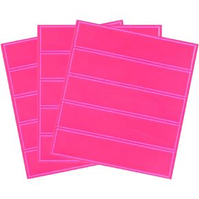 PATIKIL Reflective Stickers, 15 Pack 1 x 4.5 Waterproof Adhesive High Visibility Night Caution Warning Safety Tape Strips for Backpacks Bikes Helmets, Pink