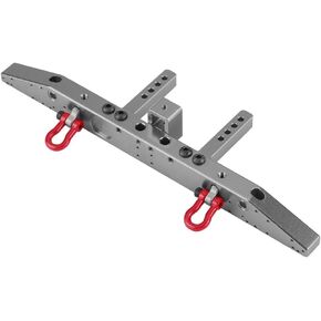 RC Car Rear Bumper, Anti-Collision Aluminium Rear Bumper for Traxxax RC Crawler Cars Accessory Parts(Gray)