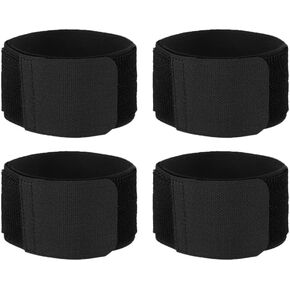 4PCS Soccer Shin Guard Strap, Anti Slip Ankle Guards Adjustable Shin Fixed Straps for Kicking Ball, Running, Cycling