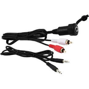 3.5MM AUX Panel Mount Cable - zdyCGTime 3.5mm Extension Mount, Dash Mount, Flush Mount, Panel Mount Cable, for Car, Boat, Motorcycle (1M)