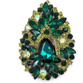 SELOVO Huge Big Large Flower Statement Brooches and Pins Scarf Decoration Gold Tone