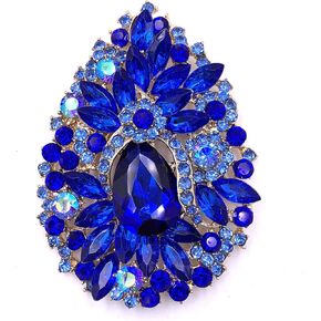 SELOVO Huge Big Large Flower Statement Brooches and Pins Scarf Decoration Gold Tone