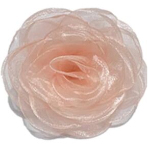Dainty Rose Flower Brooches Pins Delicate Large Lace Flowers Brooch Classic for Wedding Party Dance Banquet for Women Ladies Elegant Lapel Pin Dress Suit Clothes Accessories Jewelry Valentine's Day Gifts 100mm