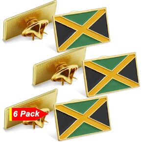 6/12/50/100 Pack-Jamaica Flag Pins Bulk -1" Metal Patriotic Jamaican Lapel Pins Badge Souvenir For Hat Bag Travel Gifts