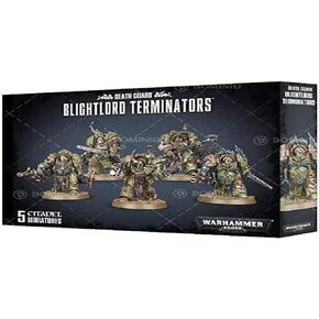 Games Workshop 99120102074" Death Guard Blightlord Terminators Miniature, Black,12 years to 99 years