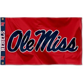 College Flags & Banners Co. Ole Miss Printed Header 3x5 Foot Banner Flag