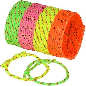 Rhode Island Novelty 144 (1 Gross) Neon Rope Friendship Bracelets New