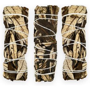 (3 Piece Sage Bundle) 3 Premium 4'' Long Yerba Santa Smudge Sticks | Sahumerios de Hierba Santa |White Sage | Kit for Love, Peace, Harmony, Home Cleansing, Meditation, Purifying