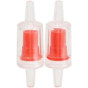 2Pcs Red Backflow Prevention Valve Aquarium Check Bubble Air Pump Valve for Fish Tank Aquarium Air Pump Accessories