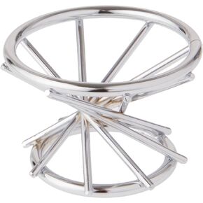 Bard's Silver-toned Egg Stand/Holder, Swirl Leg, 2" diameter