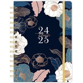 Planner 2025-2026 - Academic Planner 2025-2026, July 2025 - June 2026, 6.4" x 8.5", 2025-2026 Planner Weekly and Monthly with Tabs, Back Pocket + Thick Paper - Engraved