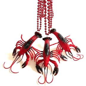 GZYSSL 6 Pcs Crawfish Lobster Bead Necklaces Mardi Gras Bead Necklace Crawfish Festival Party Supplies in Kuwait